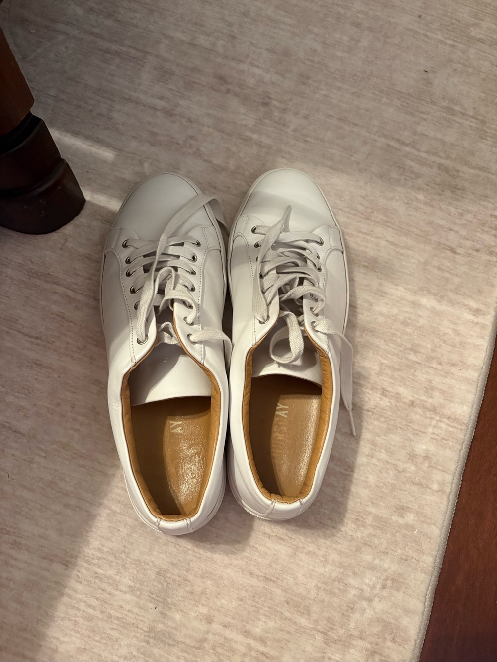 Thursday Boot Company White Leather Low-Top Sneakers
